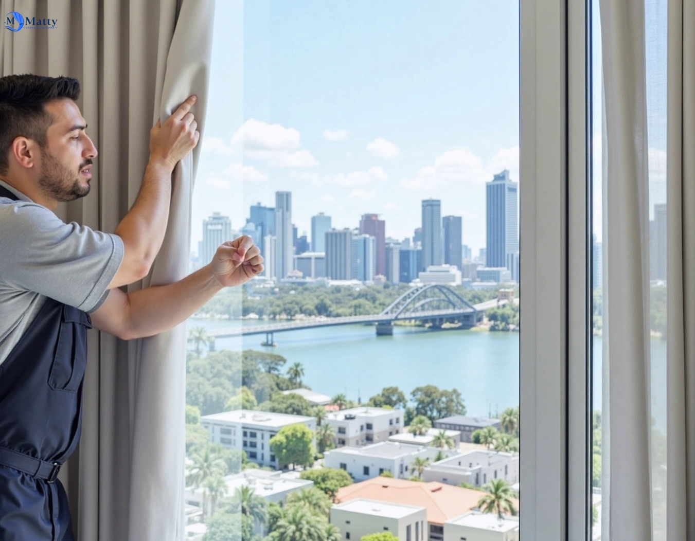 Professional curtain steam cleaning service thorneside QLD by Matty Curtain Cleaning