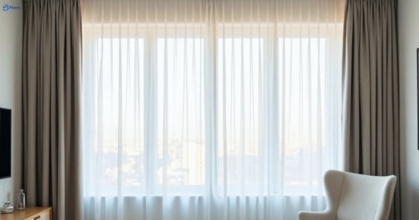 Freshly steam cleaned curtains in thorneside QLD